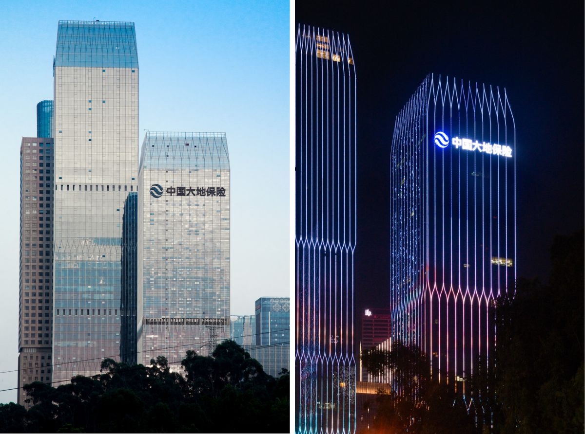 南寧中國大地保險(xiǎn)玻璃幕墻發(fā)光字工程案例